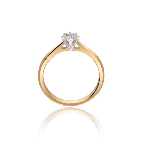 Pierścionek Złoty Z Brylantem 0,15ct RS0296