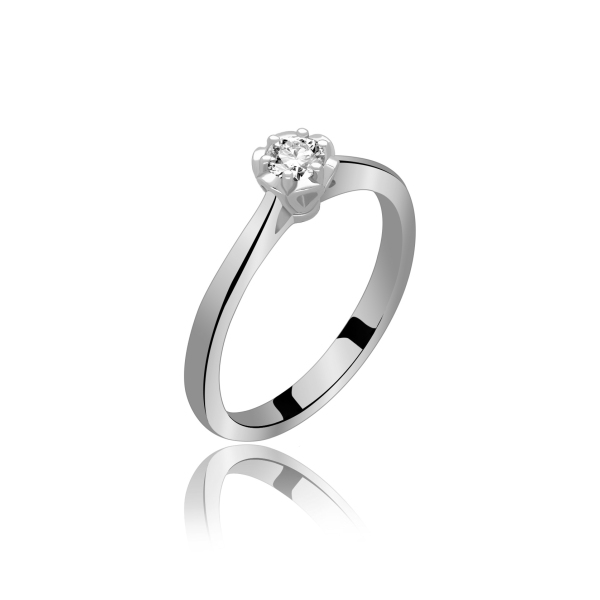 Pierścionek Złoty Z Brylantem 0,15ct RS0296