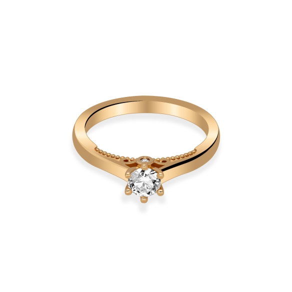 Pierścionek Złoty Z Brylantami 0,36ct RS00R1