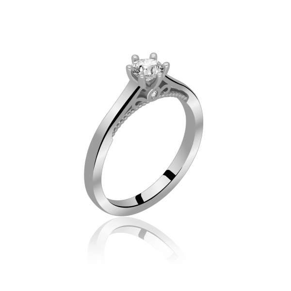 Pierścionek Złoty Z Brylantami 0,36ct RS00R1