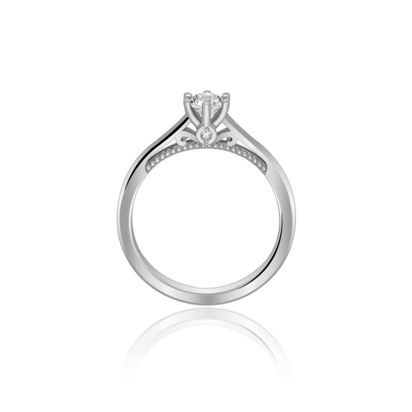 Pierścionek Złoty Z Brylantami 0,36ct RS00R1