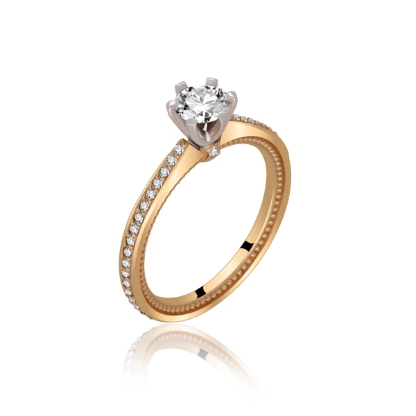 Pierścionek Złoty Z Brylantami 0,69ct RS0000R