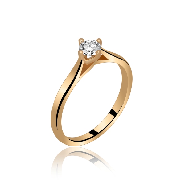 Pierścionek Złoty Z Brylantem 0,30ct RS0273