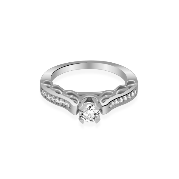 Pierścionek Zaręczynowy Z Brylantami 0,55ct RSI008