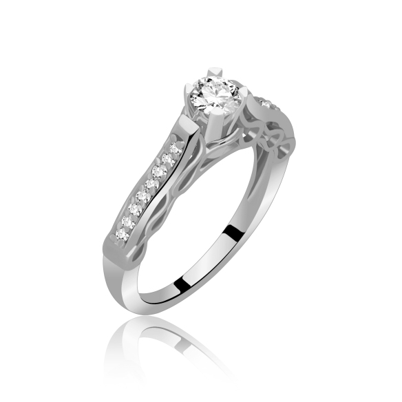 Pierścionek Zaręczynowy Z Brylantami 0,55ct RSI008