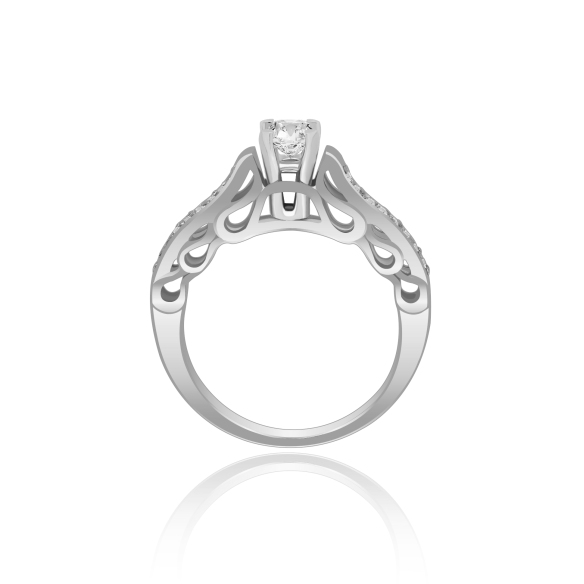 Pierścionek Zaręczynowy Z Brylantami 0,55ct RSI008