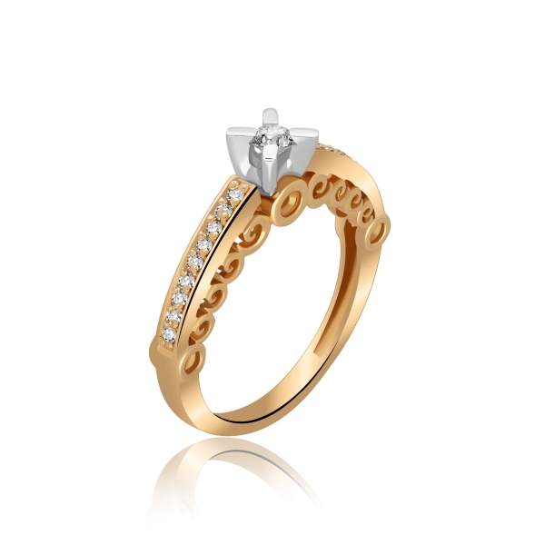 Pierścionek Zaręczynowy Z Brylantami 0,28ct RSI001