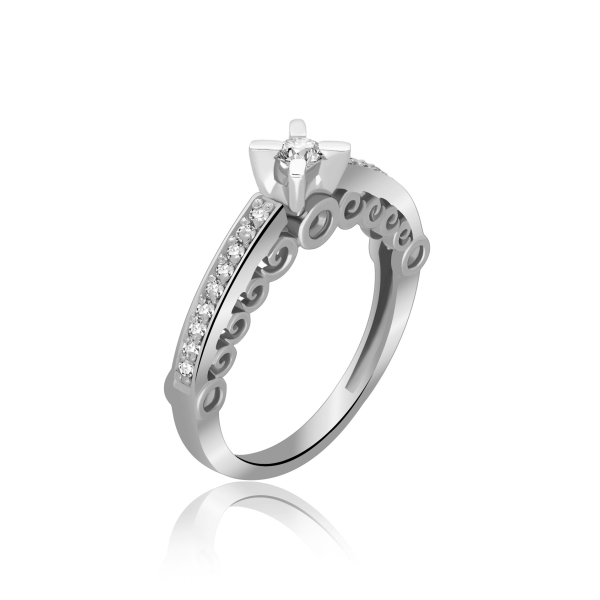 Pierścionek Zaręczynowy Z Brylantami 0,28ct RSI001