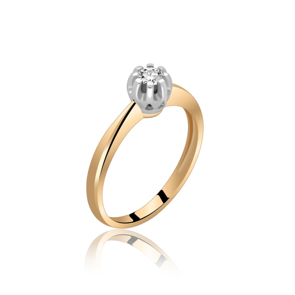 Złoty Pierścionek Z Brylantem 0,15ct RSI002