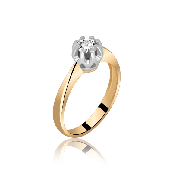 Złoty Pierścionek Z Brylantem 0,30ct RSI007