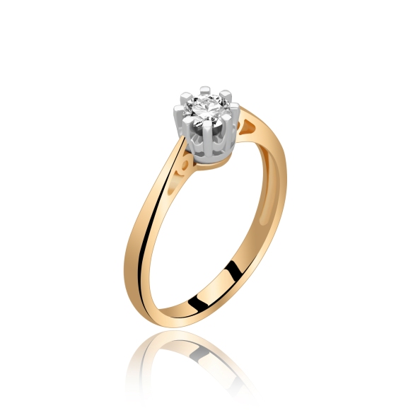 Złoty Pierścionek Z Brylantem 0,30ct RSI006