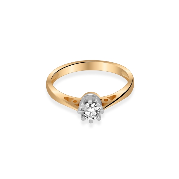 Złoty Pierścionek Z Brylantem 0,30ct RSI006