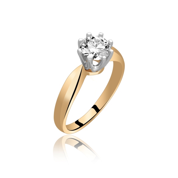 Złoty Pierścionek Z Brylantem 1,00ct RSI005