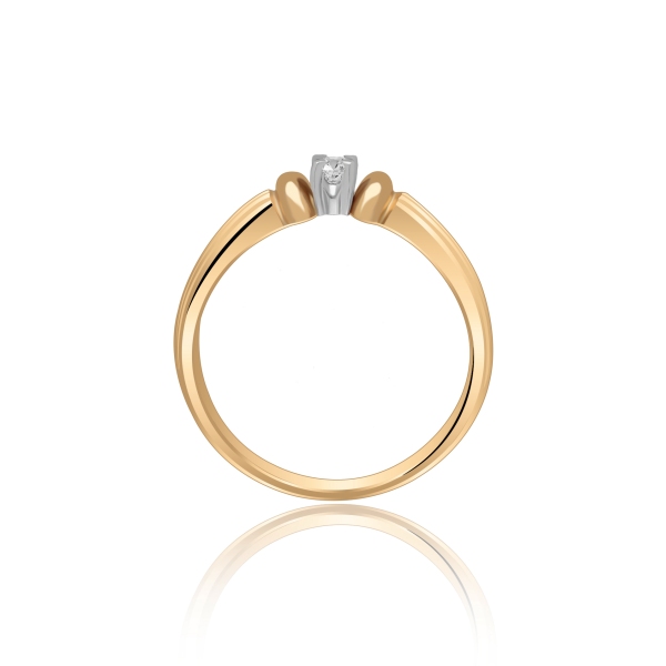 Złoty Pierścionek Z Brylantem 0,06ct RSI003