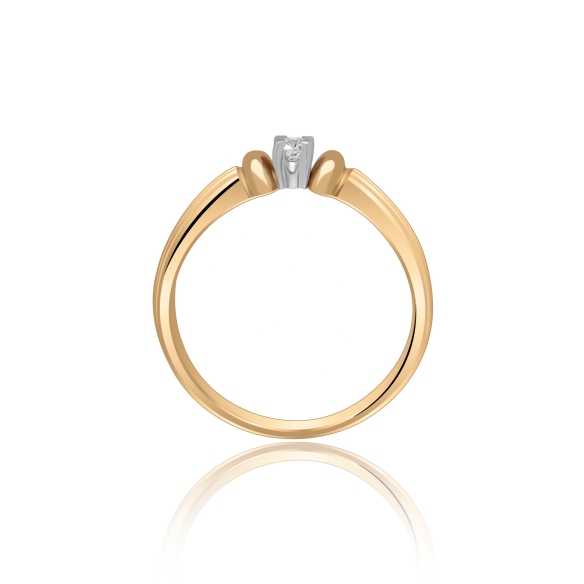 Złoty Pierścionek Z Brylantem 0,06ct RSI003