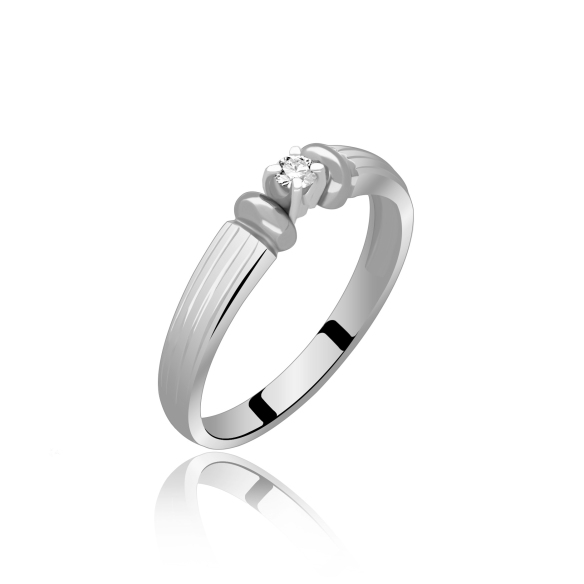 Złoty Pierścionek Z Brylantem 0,06ct RSI003