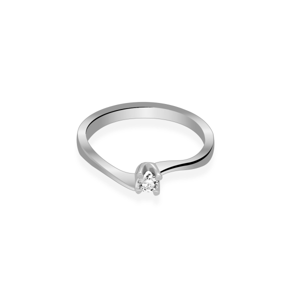 Pierścionek Z Brylantem 0,10ct RS0356