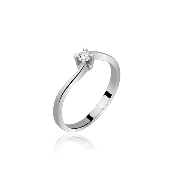 Pierścionek Z Brylantem 0,10ct RS0356