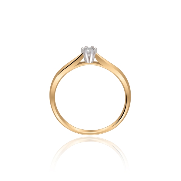 Pierścionek Z Brylantem 0,10ct RS0137