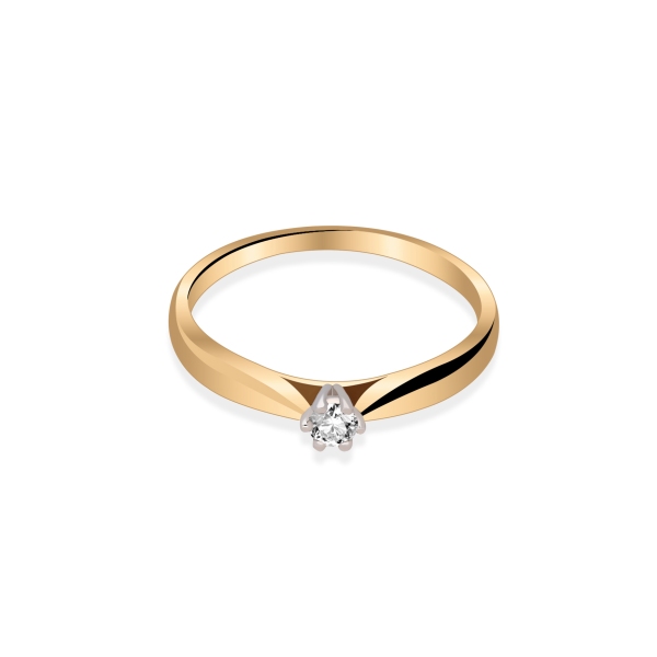 Pierścionek Z Brylantem 0,10ct RS0137