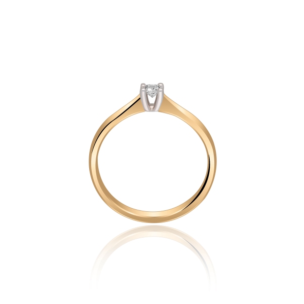 Pierścionek Złoty Z Brylantem 0,10ct RS0436