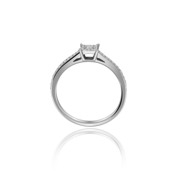 Pierścionek Złoty Z Brylantami 0,14ct RS0517