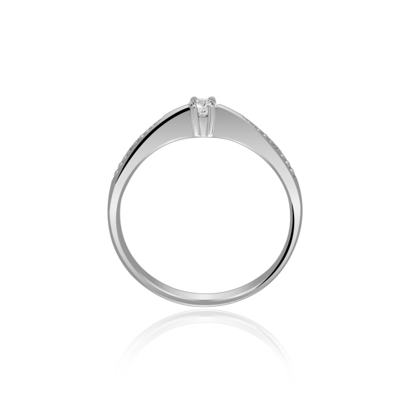 Pierścionek Złoty Z Brylantami 0,11ct RS0142