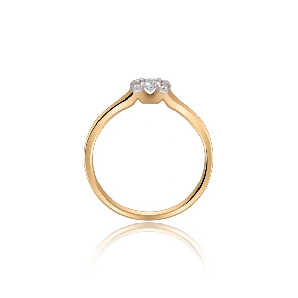 Pierścionek Złoty Z Brylantami 0,13ct RS0384