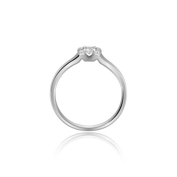 Pierścionek Złoty Z Brylantami 0,13ct RS0384