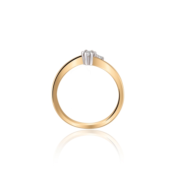 Pierścionek Złoty Z Brylantami 0,11ct RS0378