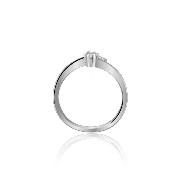 Pierścionek Złoty Z Brylantami 0,11ct RS0378