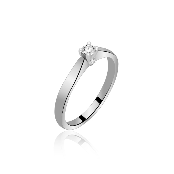 Pierścionek Złoty Z Brylantami 0,12ct RS0398