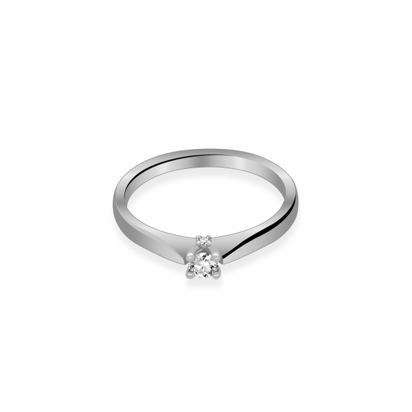 Pierścionek Złoty Z Brylantami 0,12ct RS0398