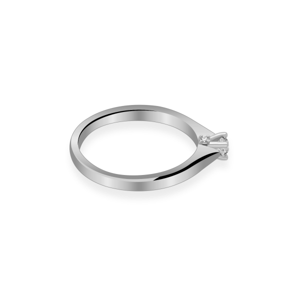 Pierścionek Złoty Z Brylantami 0,12ct RS0398