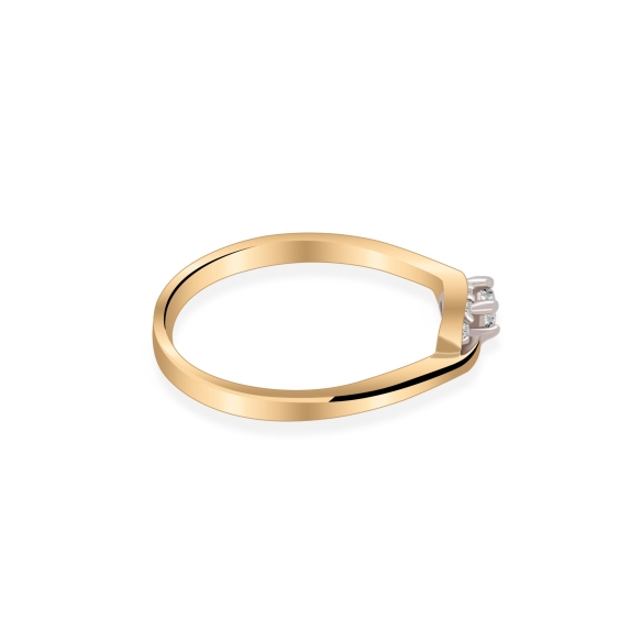 Pierścionek Złoty Z Brylantami 0,18ct RS0500