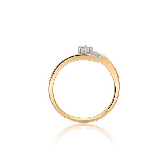 Pierścionek Złoty Z Brylantami 0,18ct RS0500