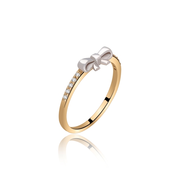 Pierścionek Złoty Z Brylantami 0,05ct RS0244