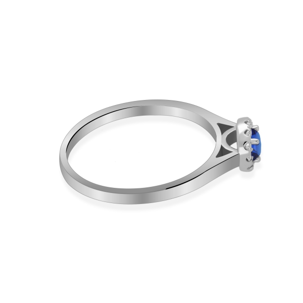 Złoty Pierścionek Z Szafirem I Brylantami RS0369SZ