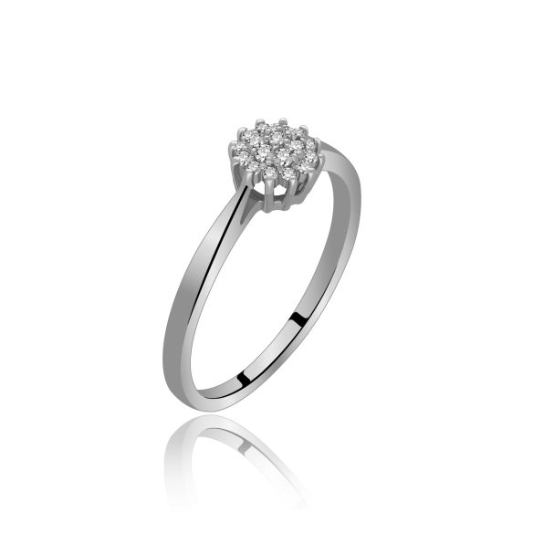 Pierścionek Złoty Z Brylantami 0,13ct RS0395