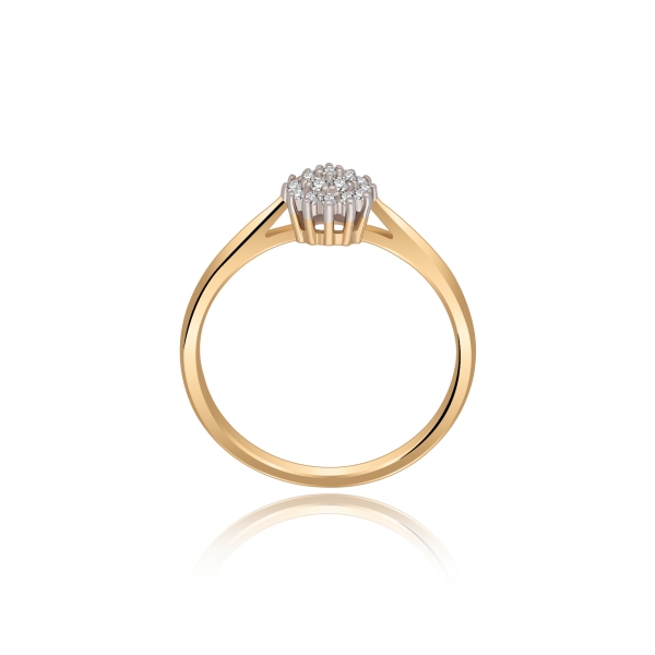 Pierścionek Złoty Z Brylantami 0,13ct RS0395