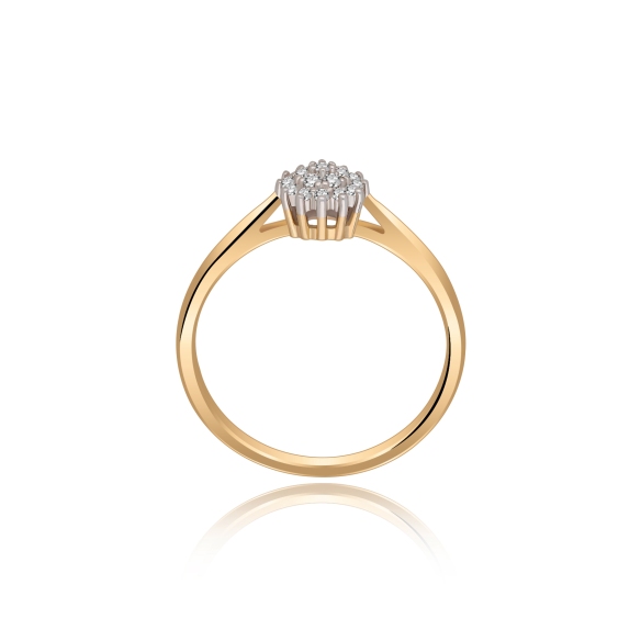 Pierścionek Złoty Z Brylantami 0,13ct RS0395